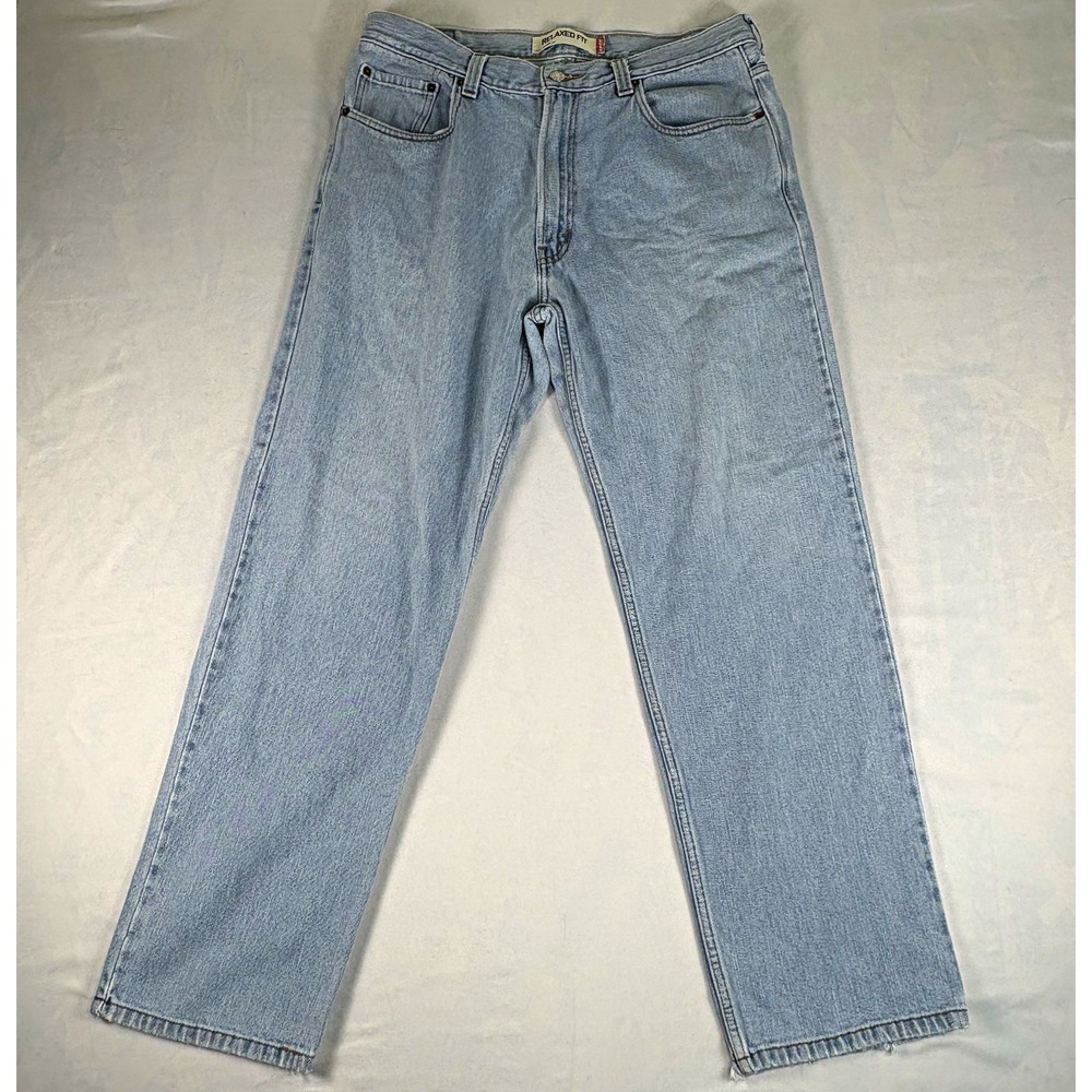 Vintage-Style Levi's 550 Relaxed Fit Light Wash Blue Denim Jeans Men's Straight